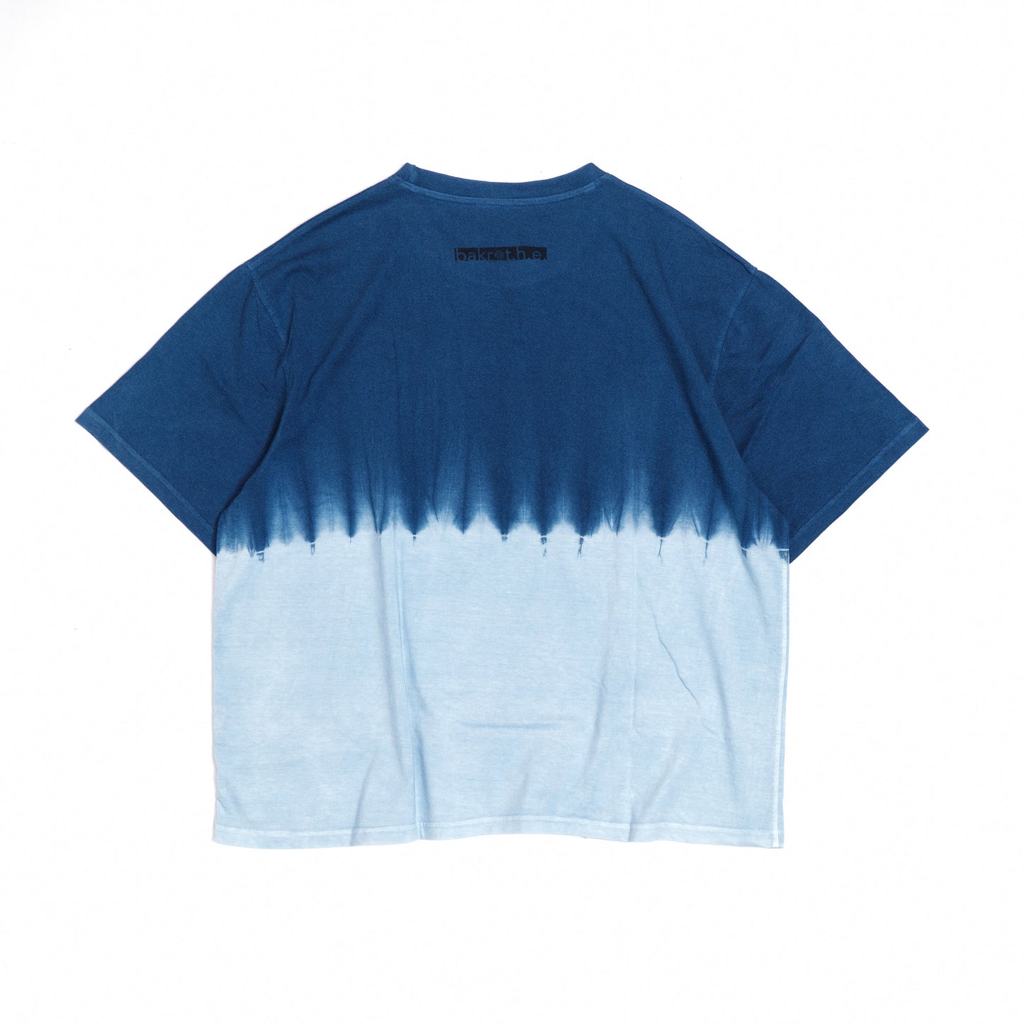 Organic cotton oversized t-shirt with organic indigo ombre hand dyed