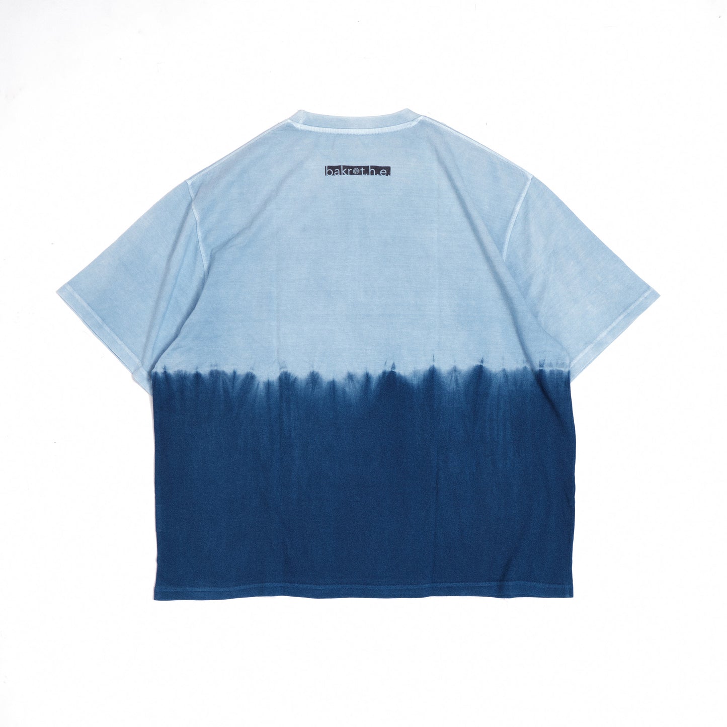 Organic cotton oversized t-shirt with organic indigo ombre hand dyed