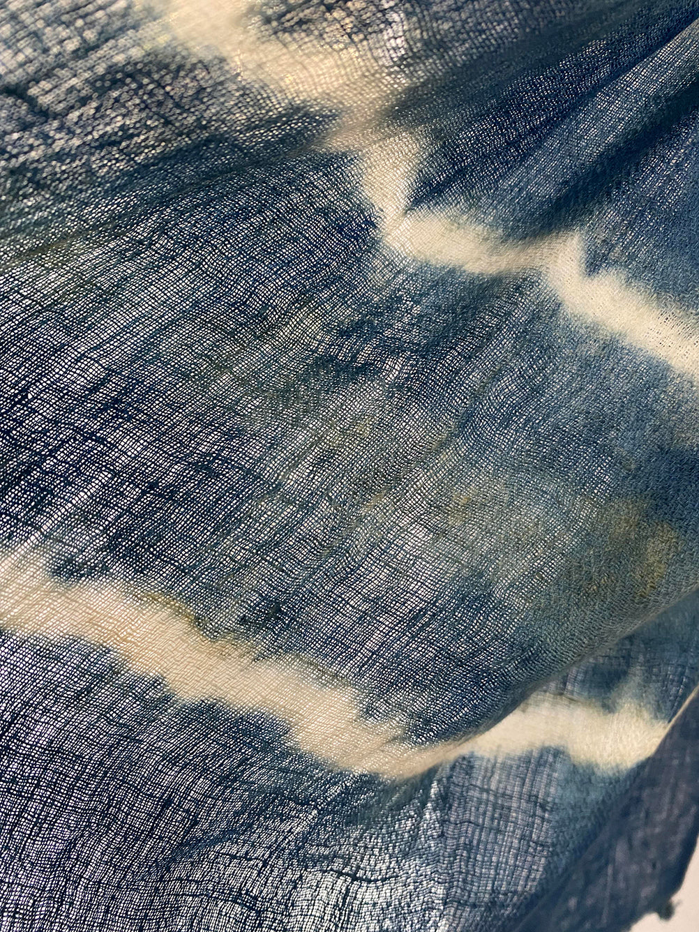 Indigo Shibori Stole