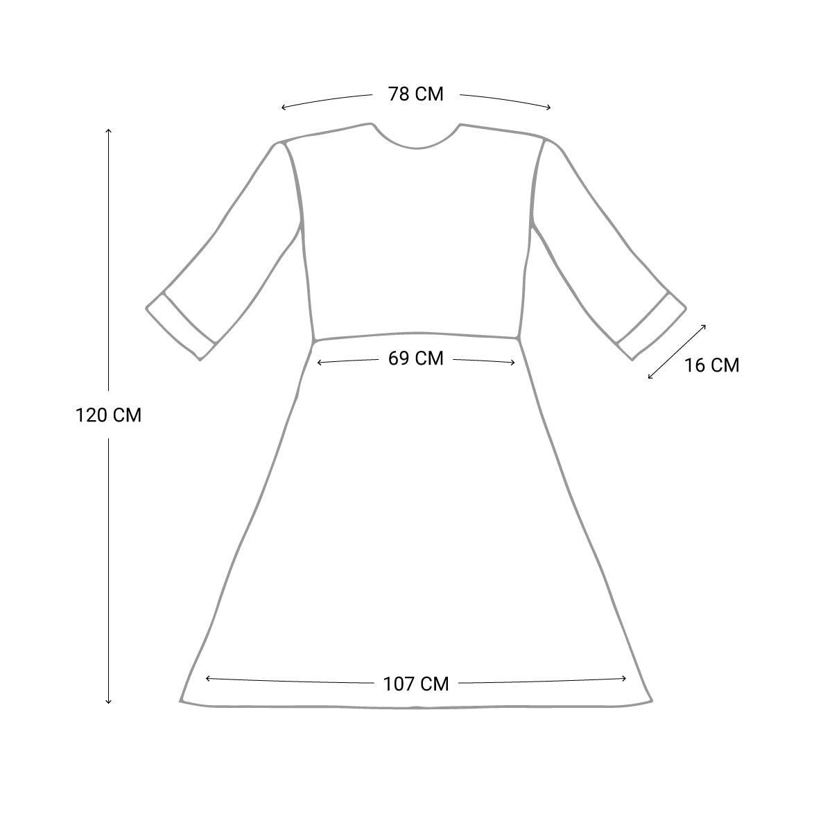 Linen winter dress - green