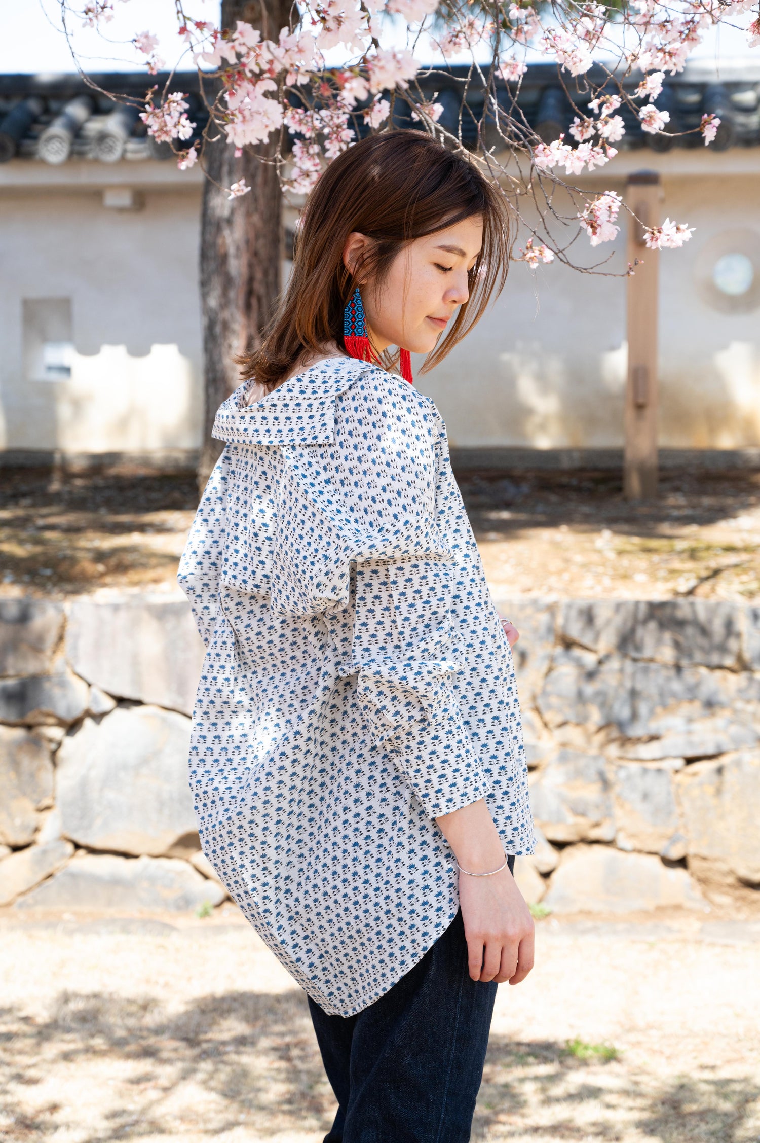 hand block print cotton shirt oversized