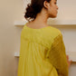 Helena golden yellow striped modal silk dress