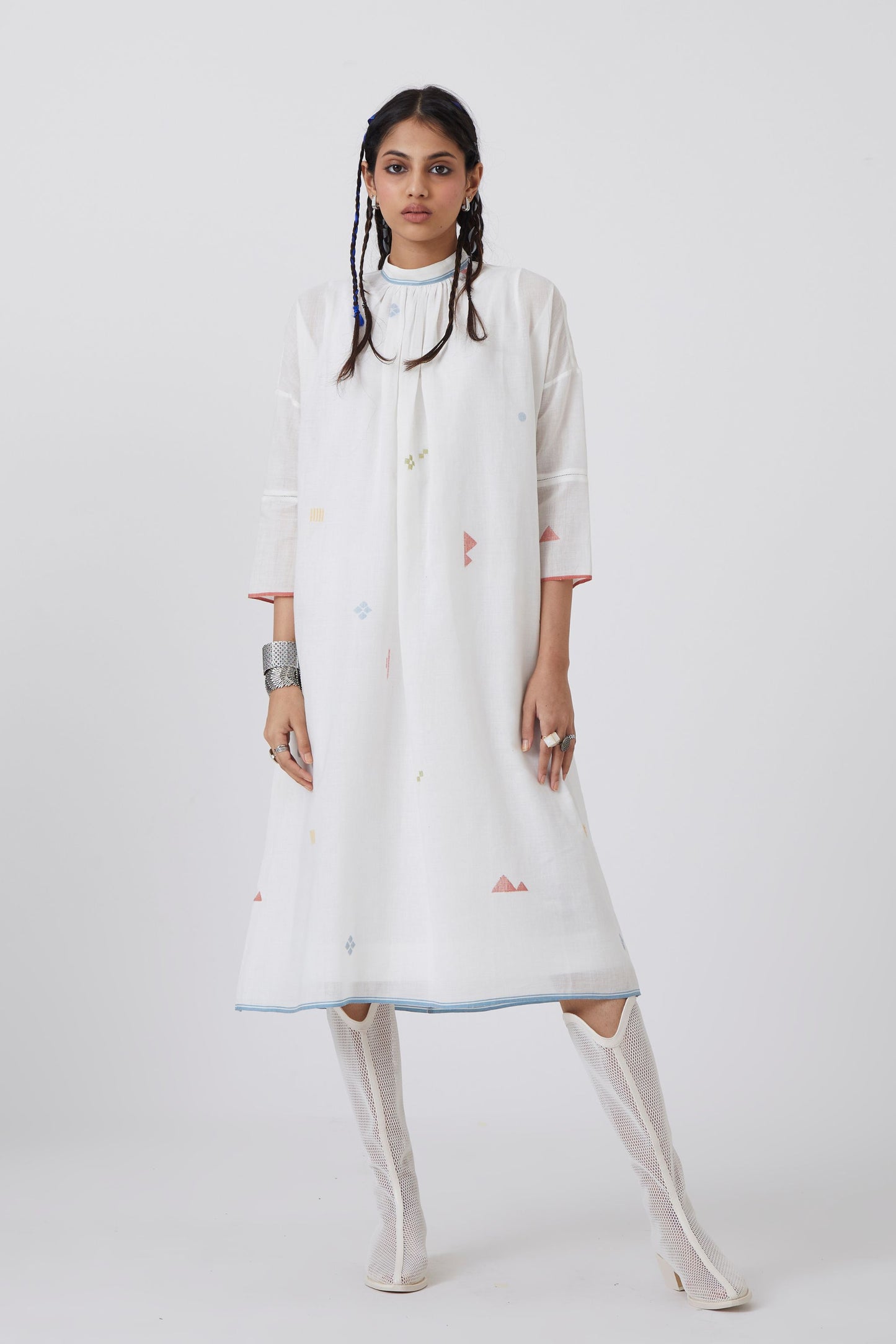 Aira handwoven jamdani cotton dress