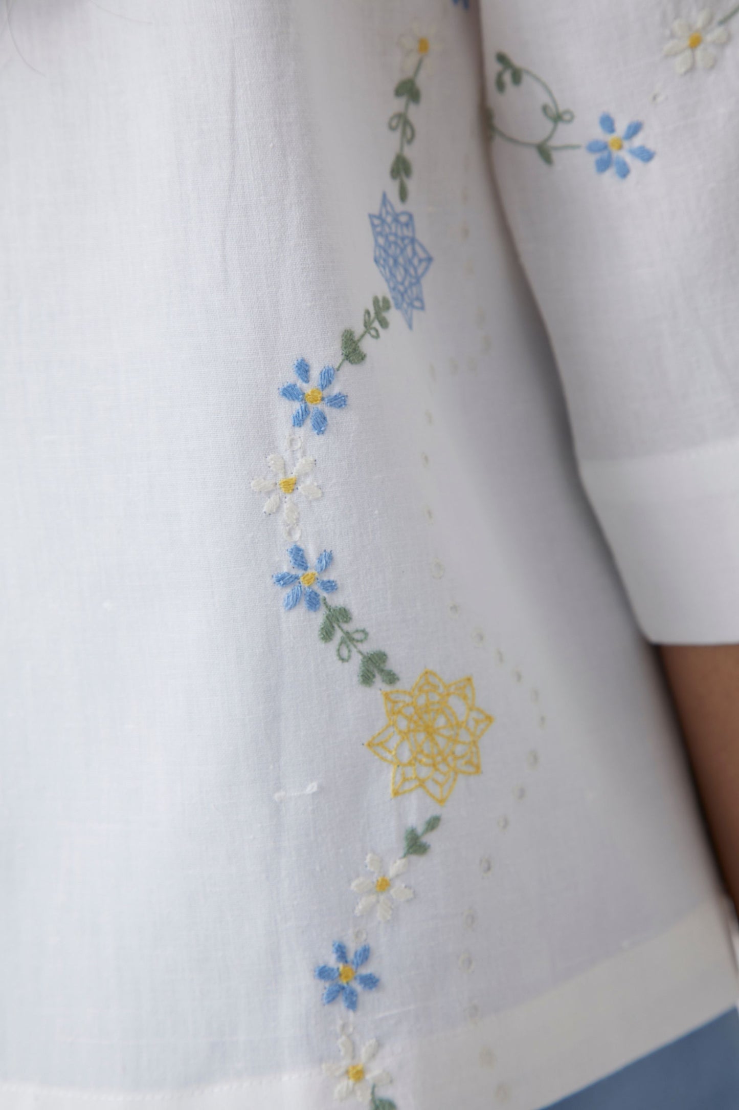 Issi hand embroidered khadi cotton shirt