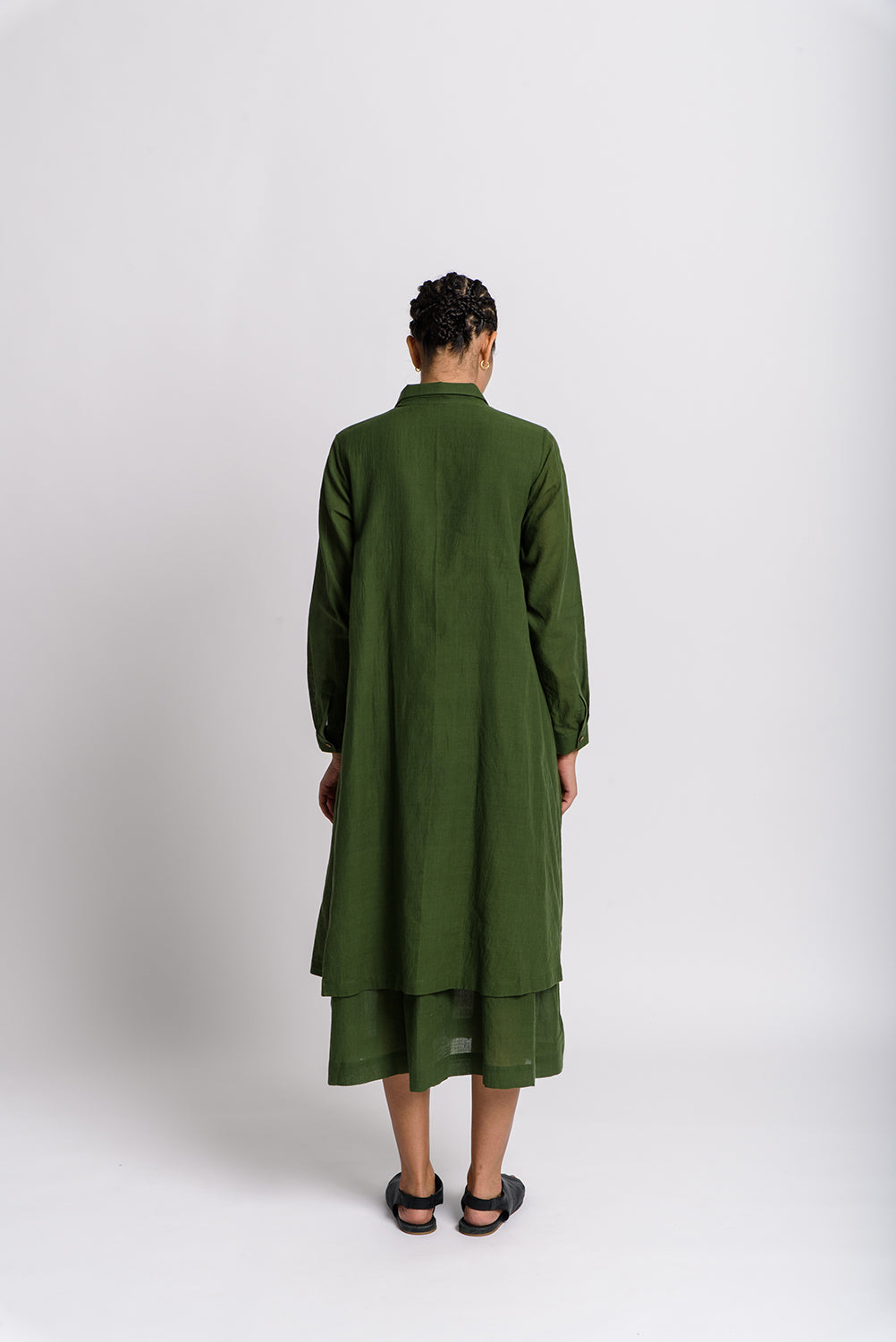 Olive green signature jacket dress