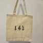 Hand embroidered cotton tote bag