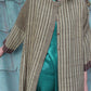 Stripe long jacket - merino wool