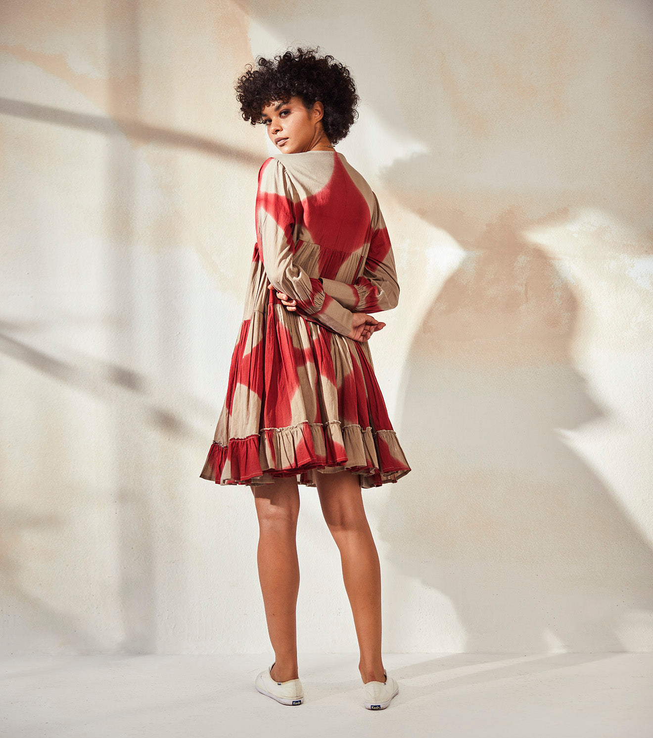 Ruby friled tiered shirt dress